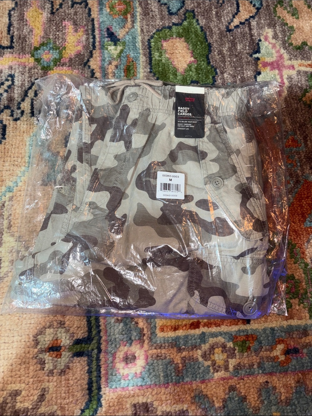 Levi's Beige & Olive Camo Cargo Pants - Picture 5 of 5